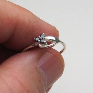 *925 Sterling Silver Genuine Sapphire Ring